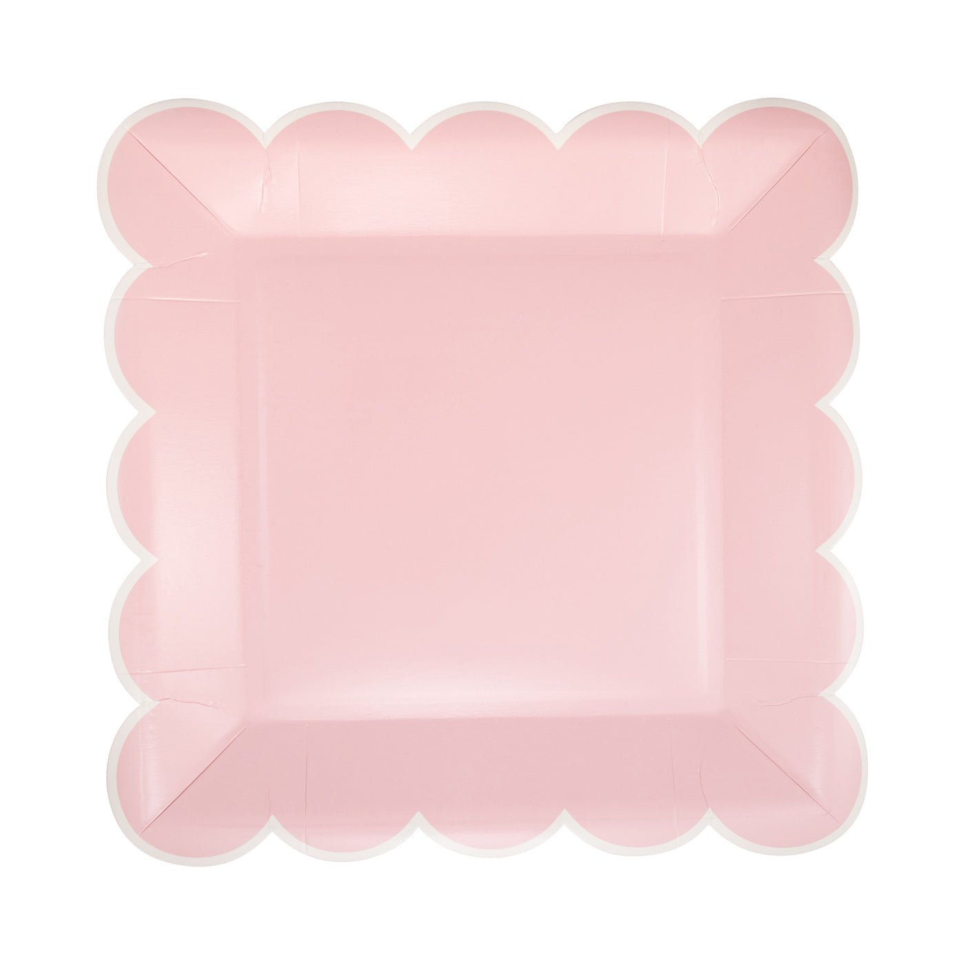 PAR1139 - Pink Scalloped 9" Square Plate