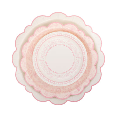 PEM1142 - Pembroke Pink Edge Scallop 12" Plate