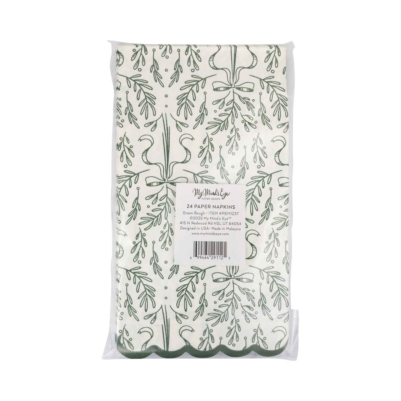 PEM1237 - Green Bough Pattern Dinner Napkin