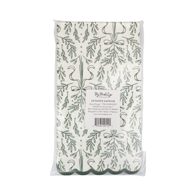 PEM1237 - Green Bough Pattern Dinner Napkin