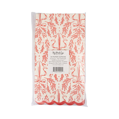 PEM1239 - Red Bough Pattern Dinner Napkin