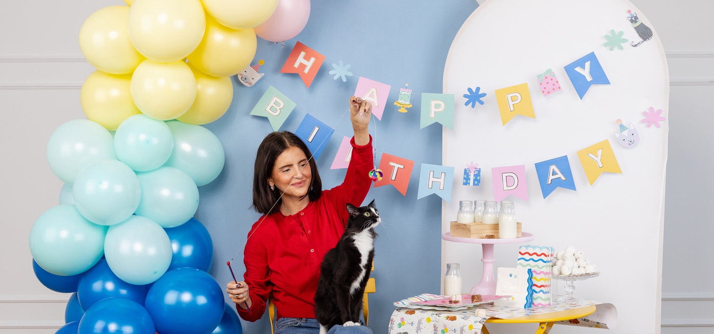 PET1103 - Happy Birthday Banner - Cat