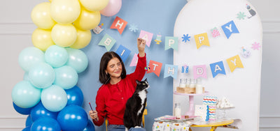 PET1103 - Happy Birthday Banner - Cat