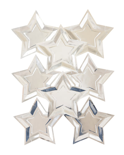 PGB944 - Silver Foil Star Shaped Plate