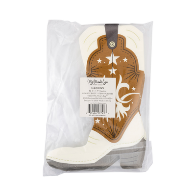 PLBCW38 - Cowboy Boot Shaped Paper Napkin