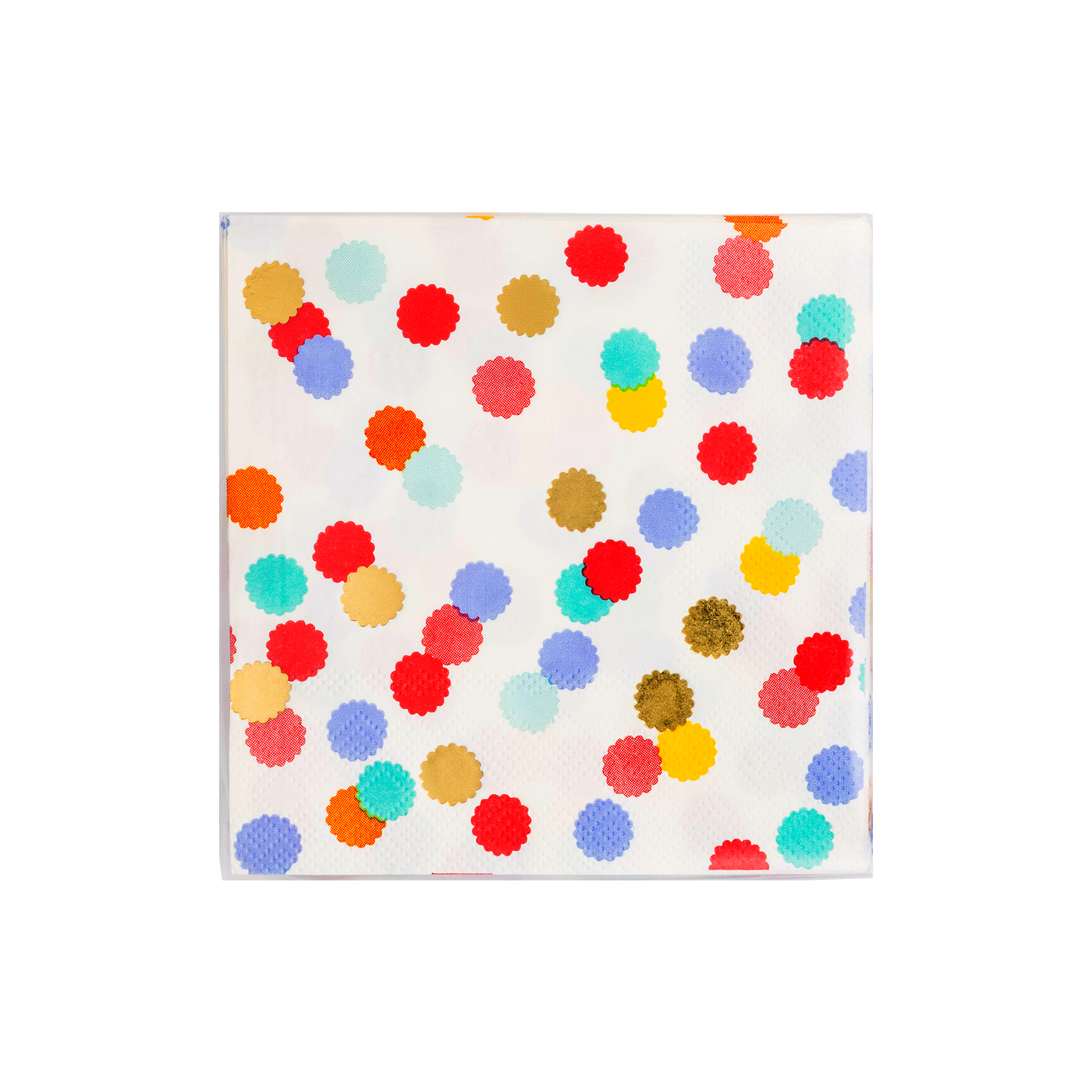 PLBDY37 - Primary Confetti Paper Cocktail Napkin