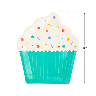 PLBDY41 - Birthday Cupcake Shaped Paper Plate