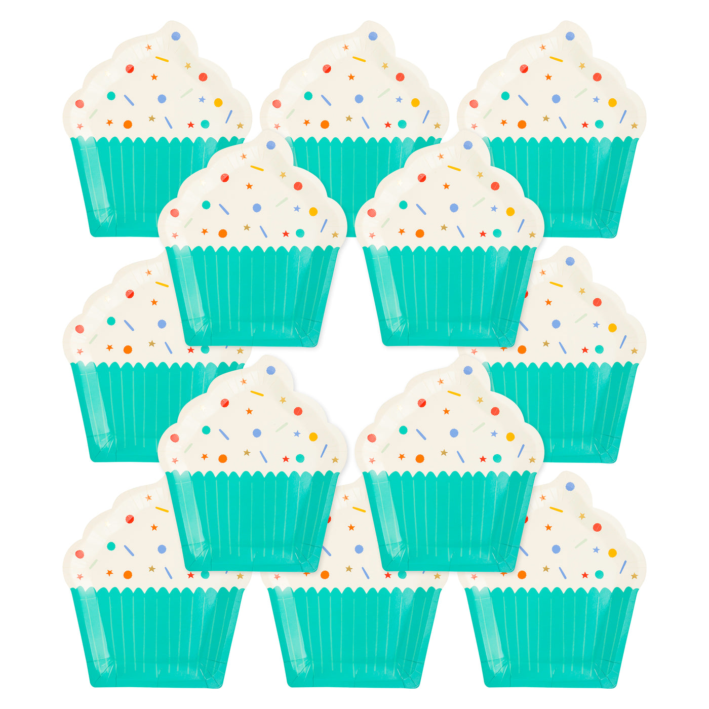 PLBDY41 - Birthday Cupcake Shaped Paper Plate