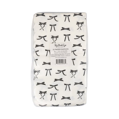 PLBLW35 - Black Bow Guest Napkin