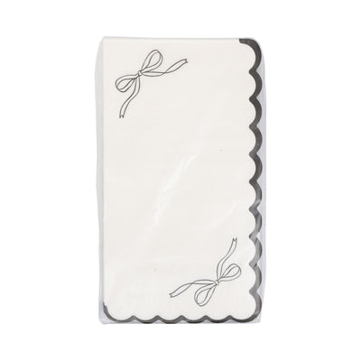 PLBLW38 - Black Bow Guest Napkin