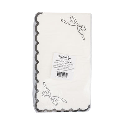 PLBLW38 - Black Bow Guest Napkin