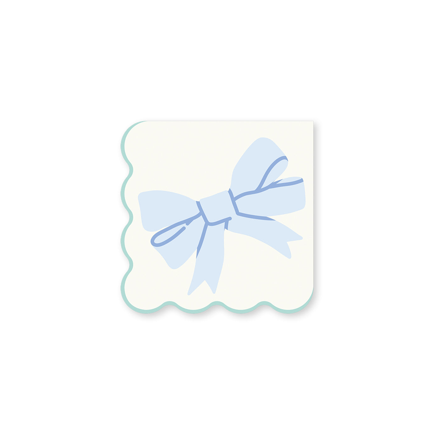PLBOW39 - Blue Bow Cocktail Napkin
