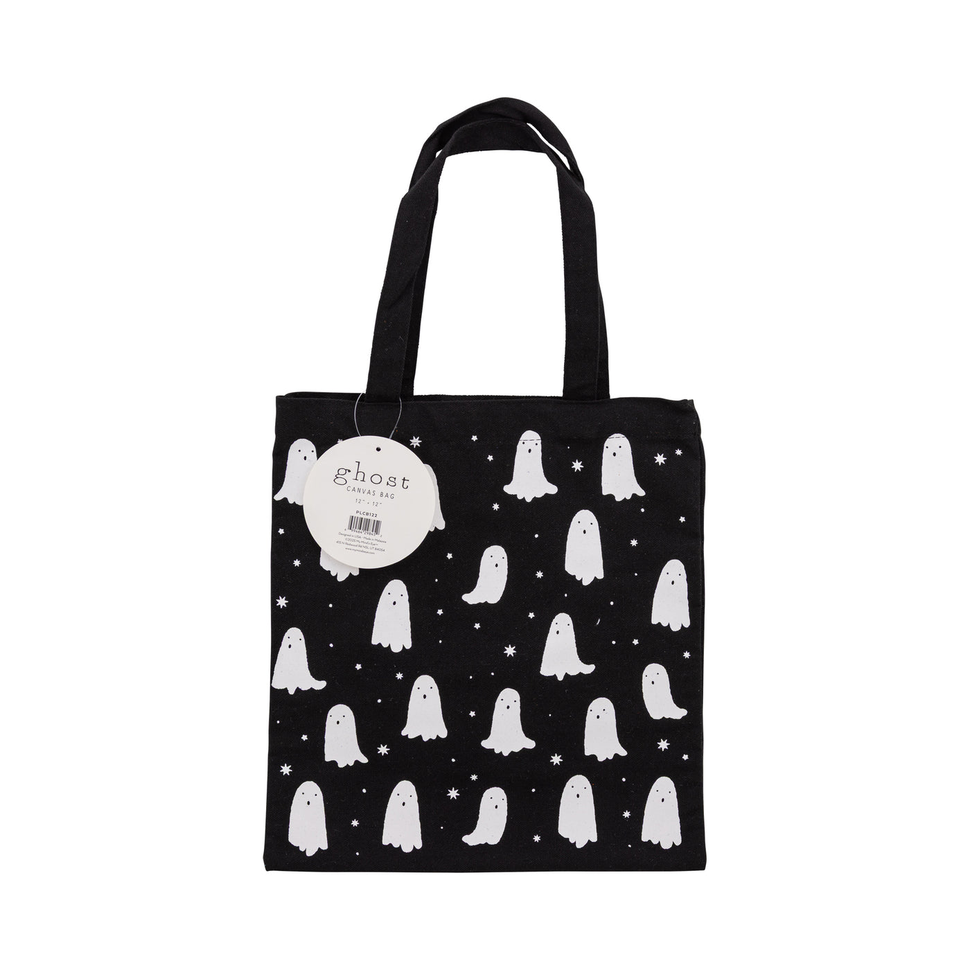PLCB122 - Black Ghosts 12x12 inch Canvas Bag