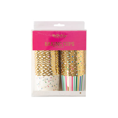 PLCC1414 - Gold Foil Candy Cane Tree Baking Cups (50 pcs)