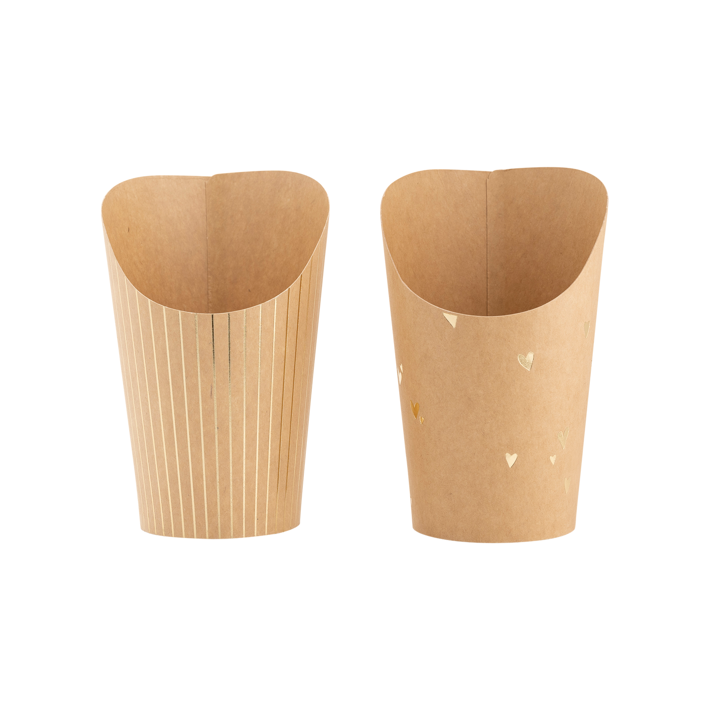 PLCC1636 - Gold Foil Kraft Dots and Stripes Charcuterie Cups (24ct)