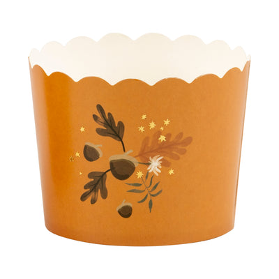 PLCC1806x - Gold Foil Acorn Burst 5 oz Baking Cups