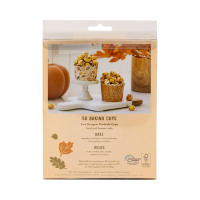 PLCC1832 - Foiled Fall Foliage with Pumpkins 5 oz Baking Cups