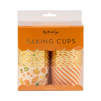 PLCC1834x - Gold Foil Forest Mushrooms 5 oz Baking Cups