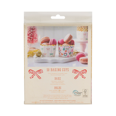 PLCC1871 - Gold Foil Bows/Icons on Pink 5 oz Baking Cups