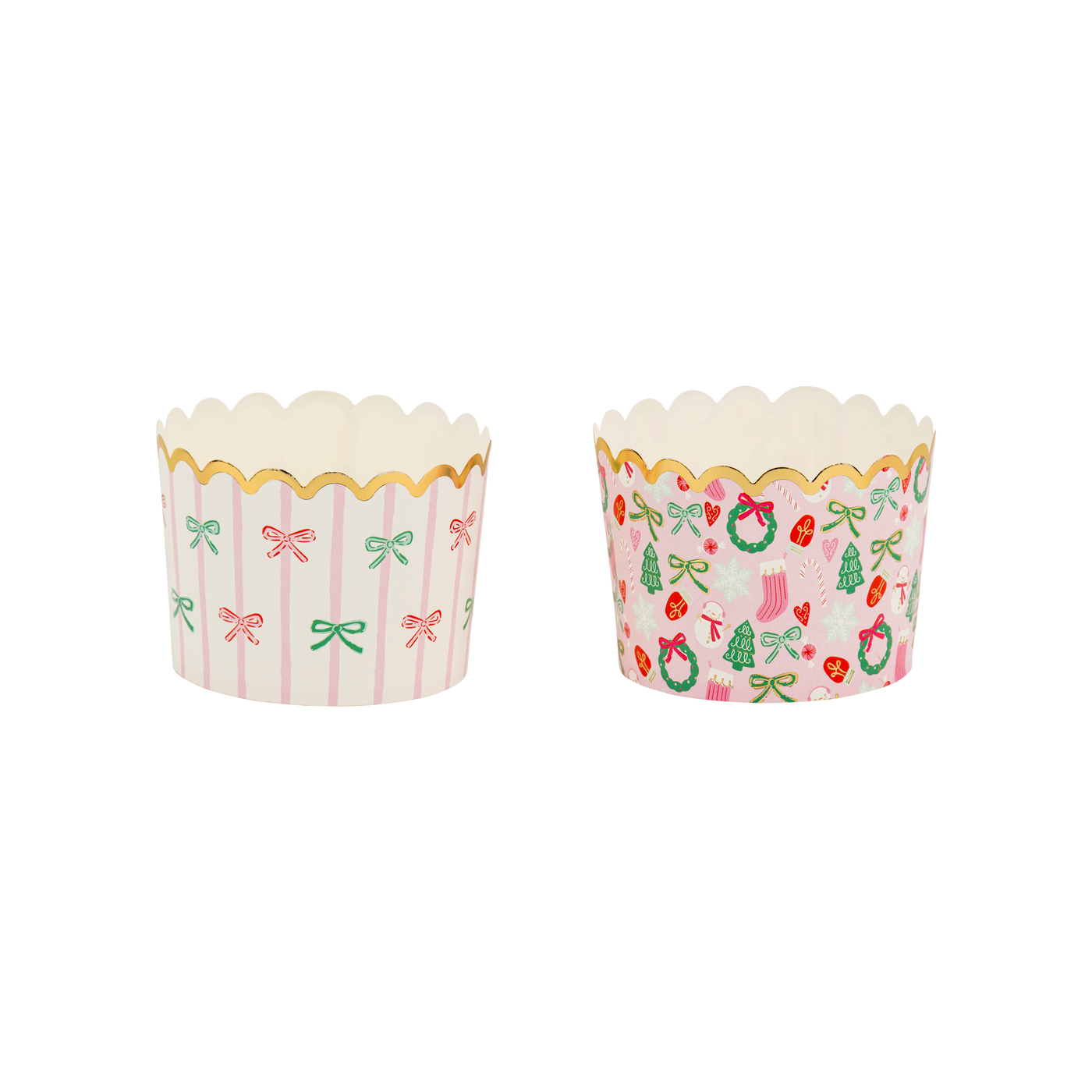 PLCC1871 - Gold Foil Bows/Icons on Pink 5 oz Baking Cups