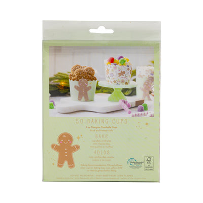 PLCC1876 - Gold Foil Gingerbread Man 5 oz Baking Cups