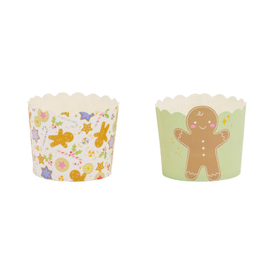 PLCC1876 - Gold Foil Gingerbread Man 5 oz Baking Cups