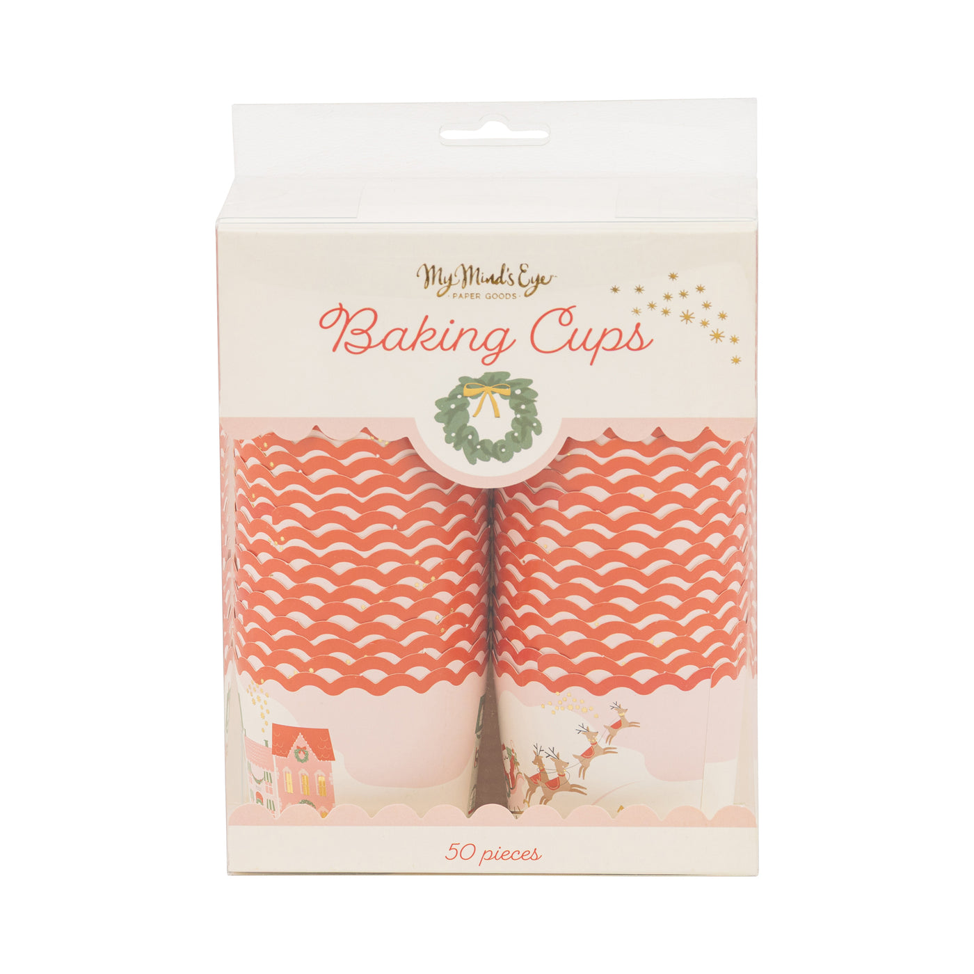 PLCC1921 - Foiled Christmas Scene Baking Cup 5 oz