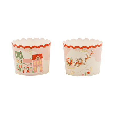 PLCC1921 - Foiled Christmas Scene Baking Cup 5 oz