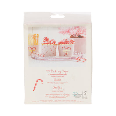 PLCC1924 - Foiled Pink Candy Cane Baking Cup 5 oz