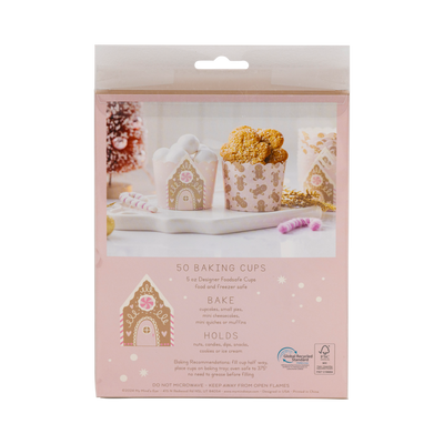 PLCC1941 - Pink Gingerbread House 5 oz Baking Cups