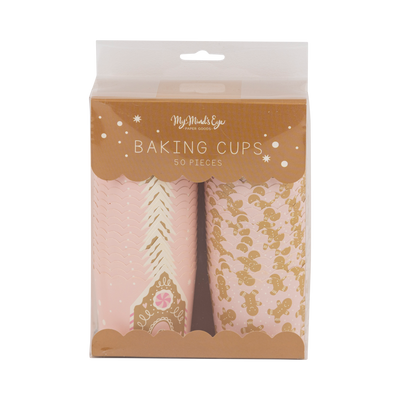 PLCC1941 - Pink Gingerbread House 5 oz Baking Cups