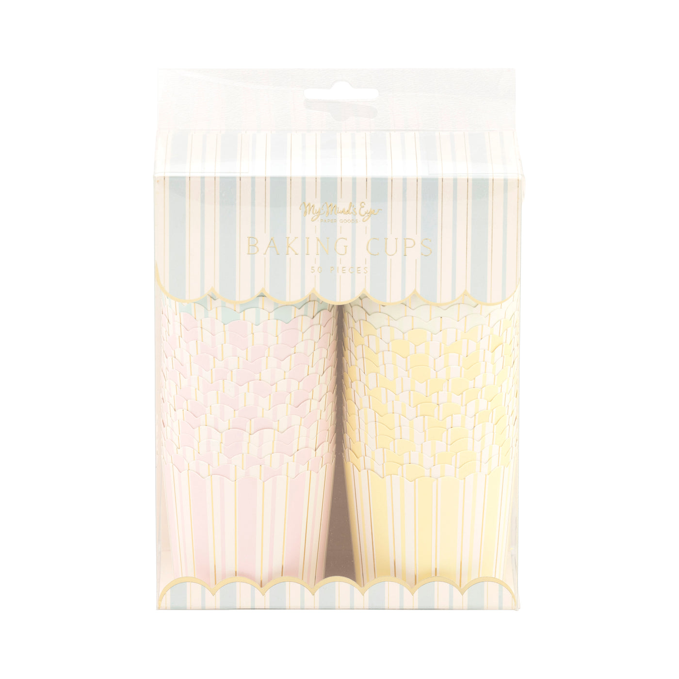 PLCC2093 - Foil Spring Pastel Stripe Baking Cup - 4 designs