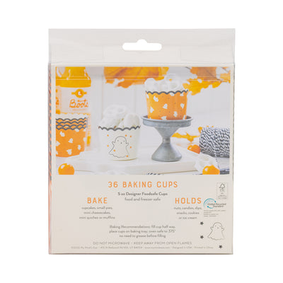PLCC2172x - Orange Ghosts 5 oz Baking Cups