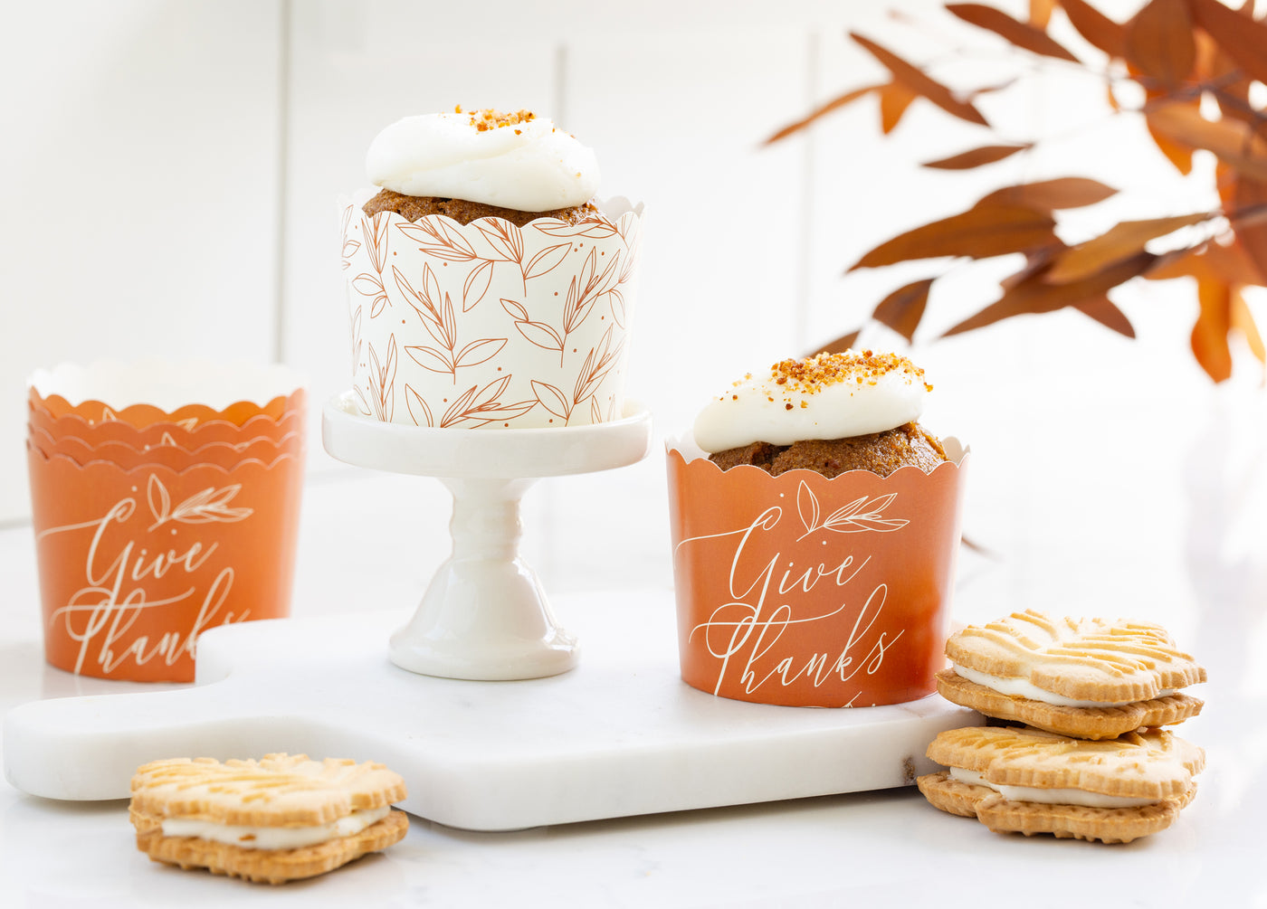 PLCC2210 - Give Thanks Foliage 5 oz Baking Cups