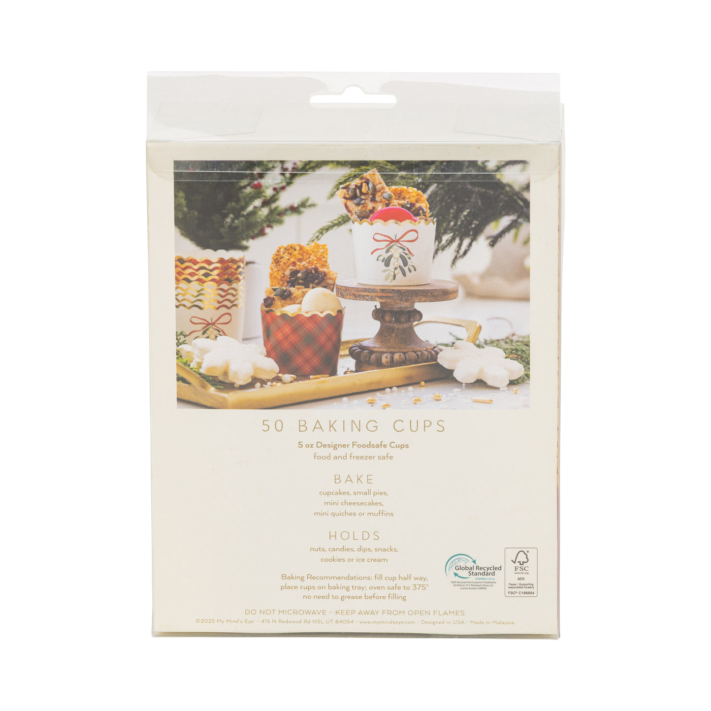 PLCC2227 - Foiled Mistletoe 5 oz Baking Cups