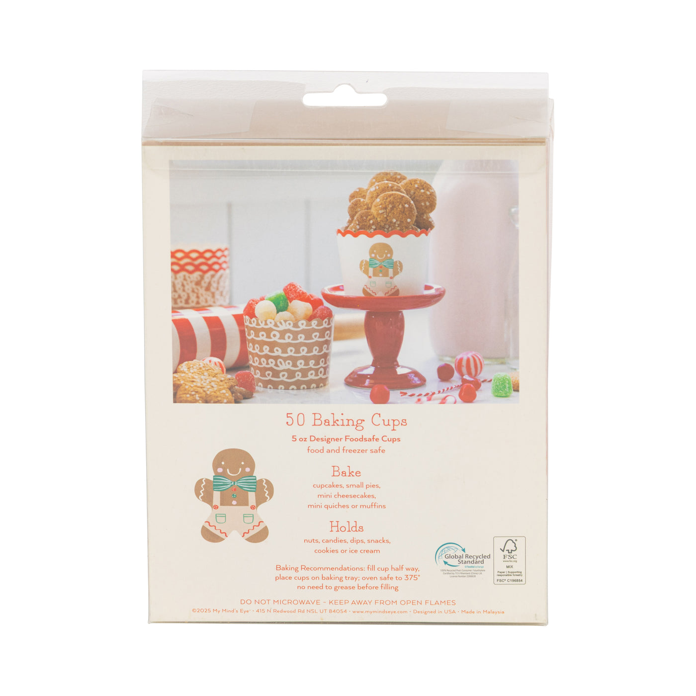 PLCC2261 - Happy Gingerbread Man 5 oz Baking Cups
