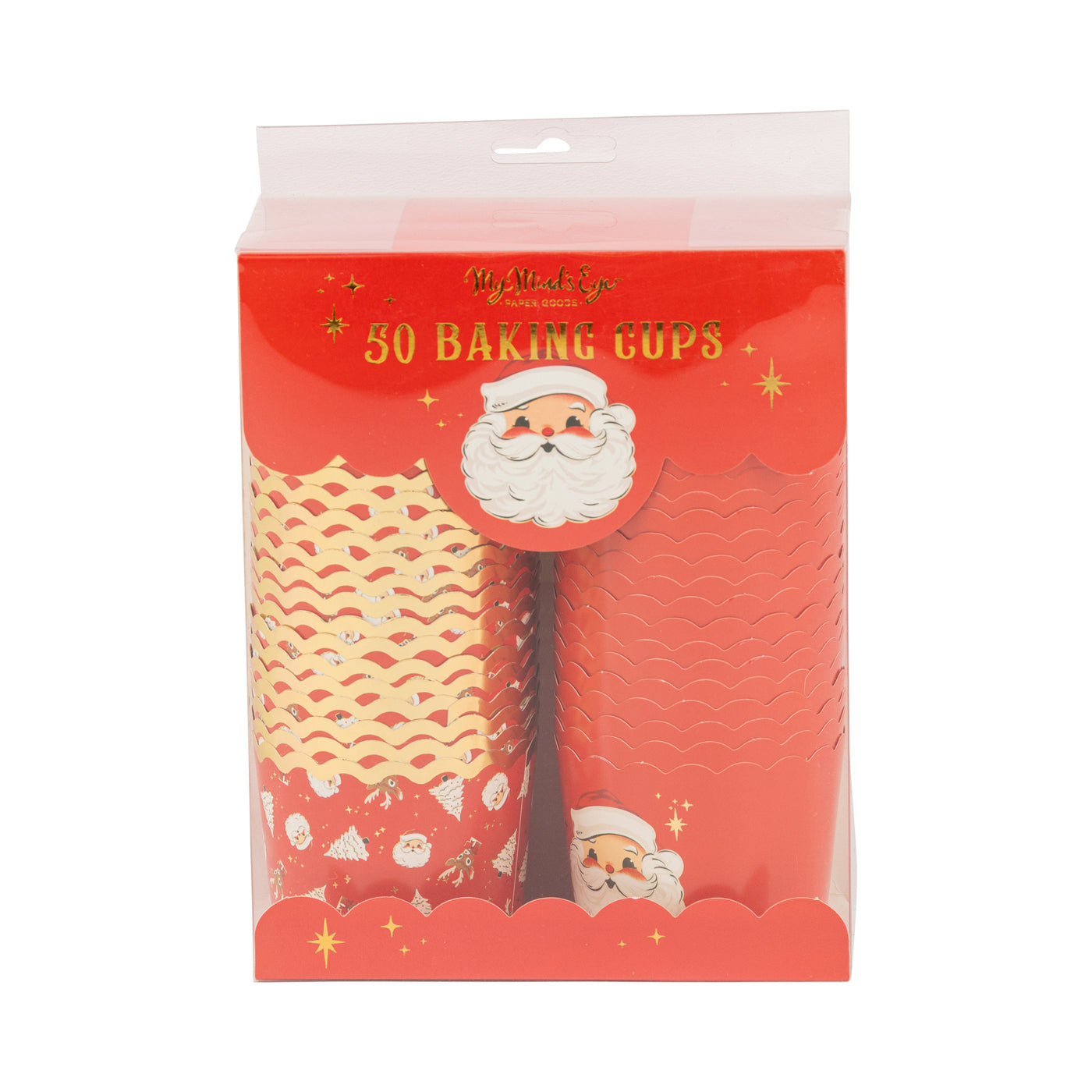 PLCC2262 - Foiled Retro Santa Scatter 5 oz Baking Cups