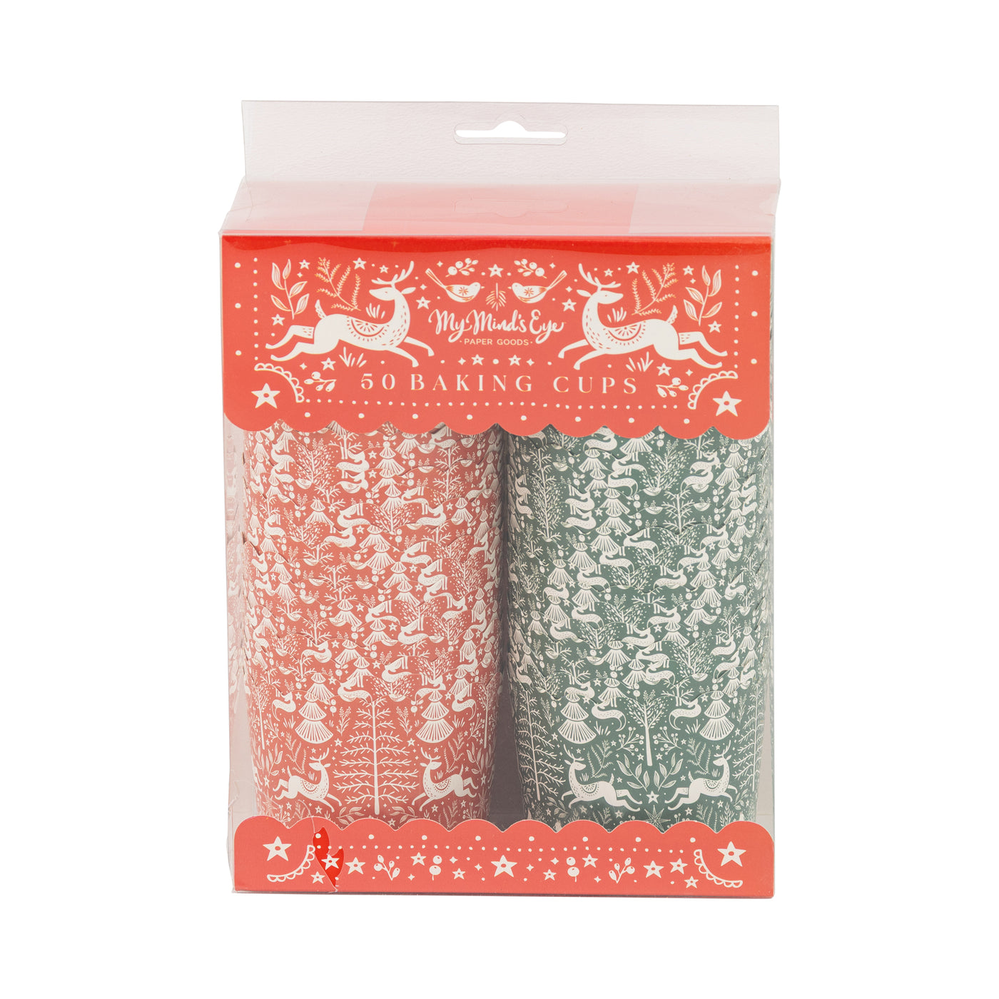 PLCC2265 - Nordic Red and Green 5 oz Baking Cups