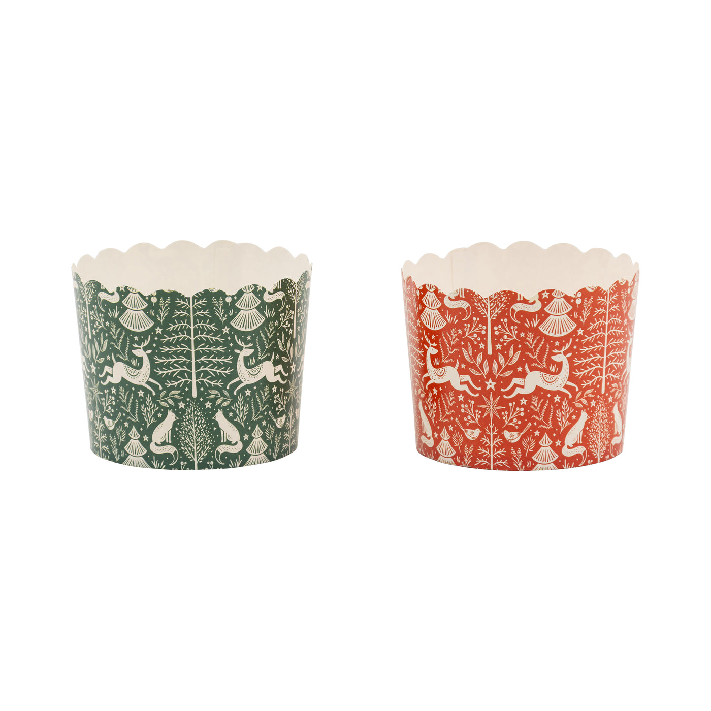 PLCC2265 - Nordic Red and Green 5 oz Baking Cups