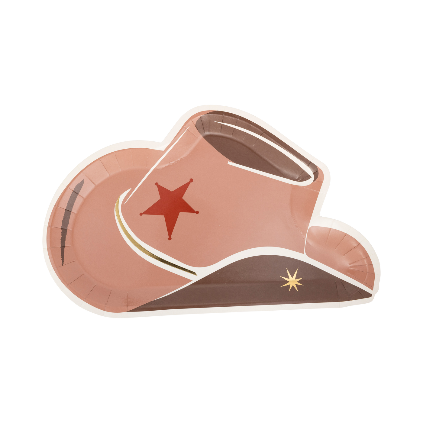 PLCTS40 - Cowboy Tan Hat Paper Plate