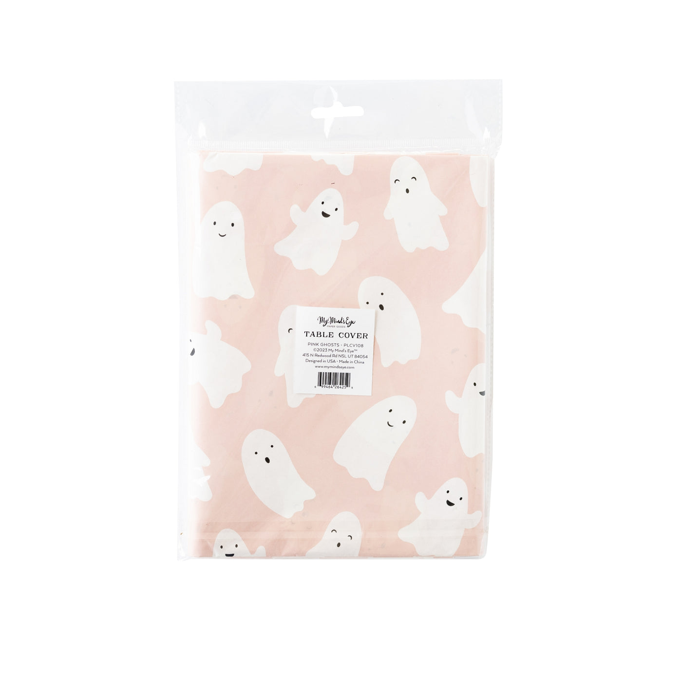 PLCV108 -  Pink Scatter Ghosts Paper Table Cover