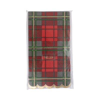 PLD1238 - Red Christmas Plaid Dinner Napkin
