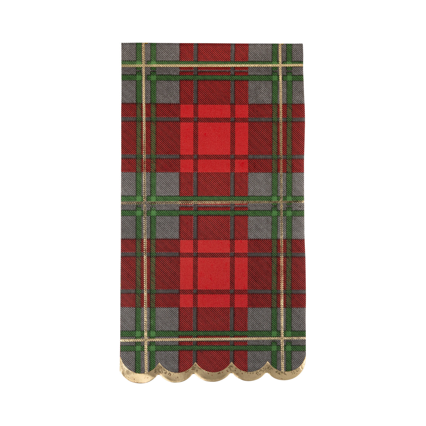 PLD1238 - Red Christmas Plaid Dinner Napkin