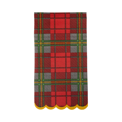 PLD1238 - Red Christmas Plaid Dinner Napkin