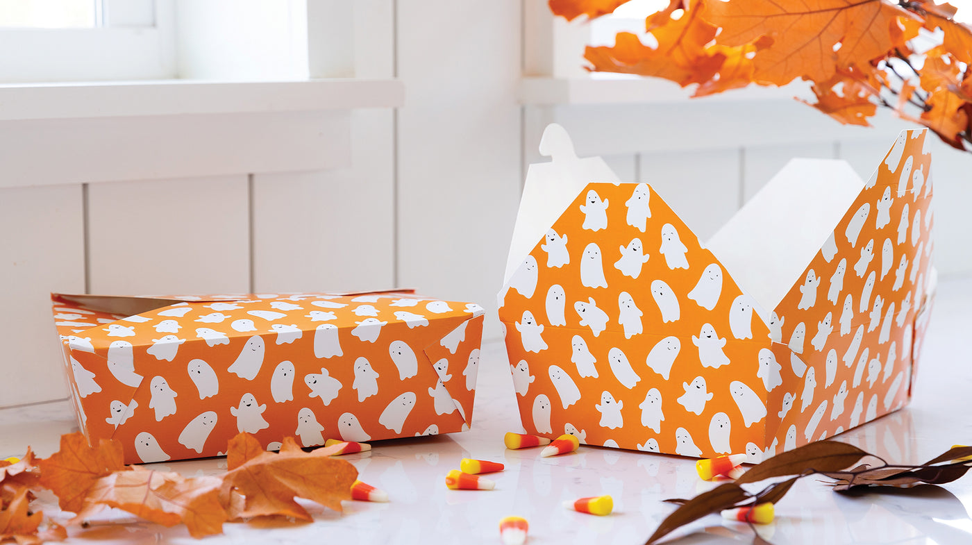 PLFB108 -  Orange Ghosts To Go Boxes