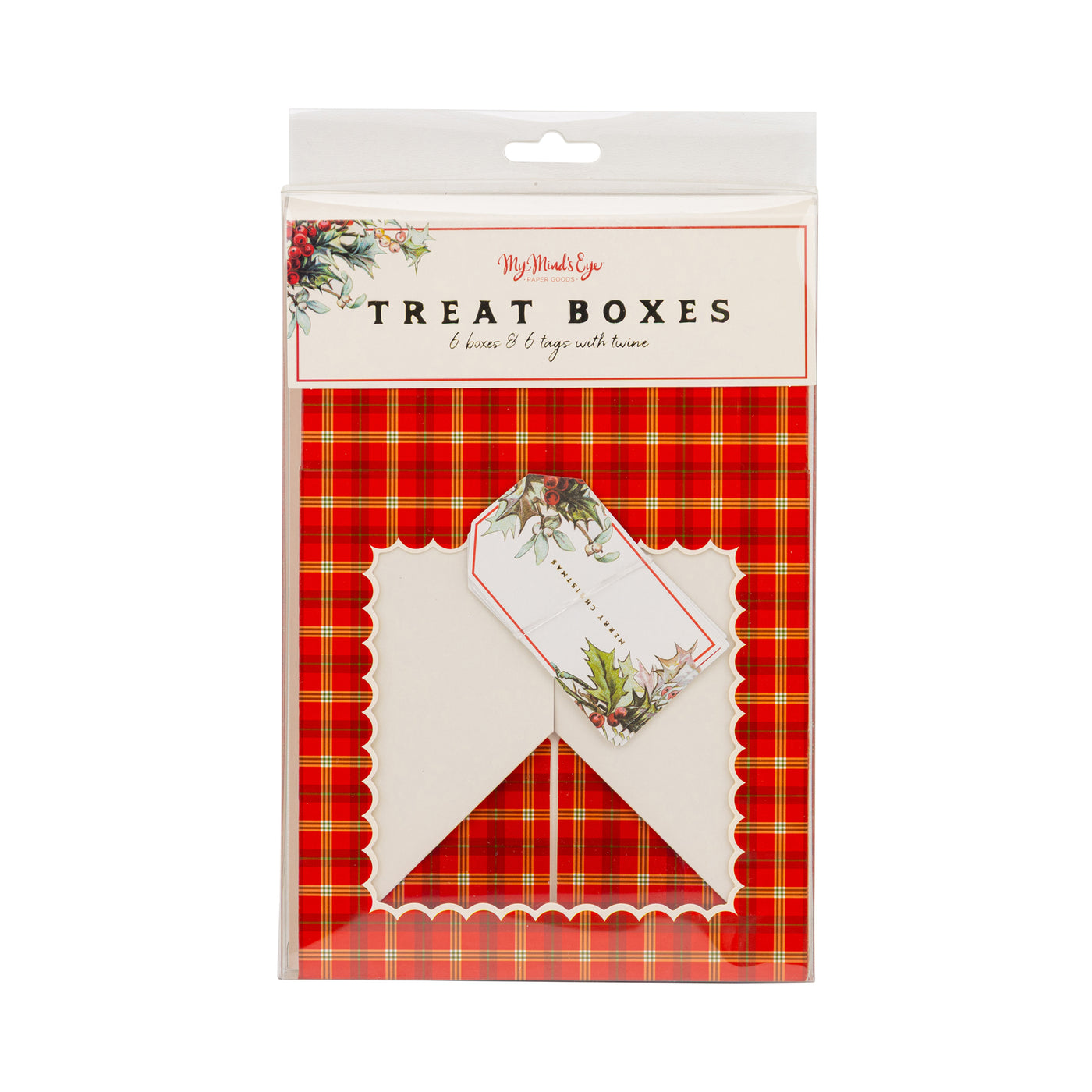 PLFC501 - Red Plaid Cookie Boxes