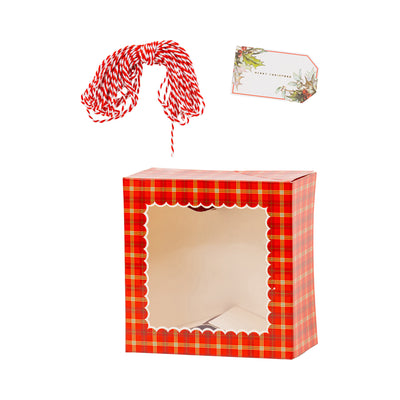 PLFC501 - Red Plaid Cookie Boxes
