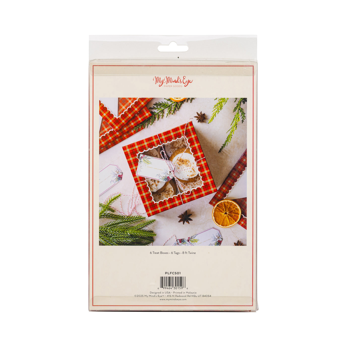 PLFC501 - Red Plaid Cookie Boxes