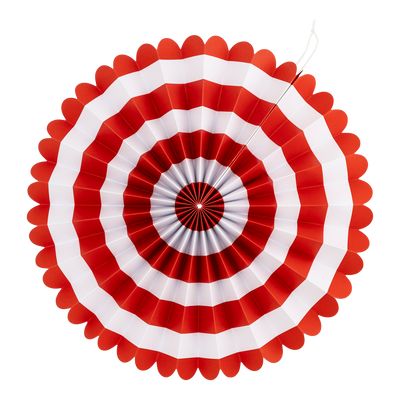 PLFN03 - Red and White Party Fan Set
