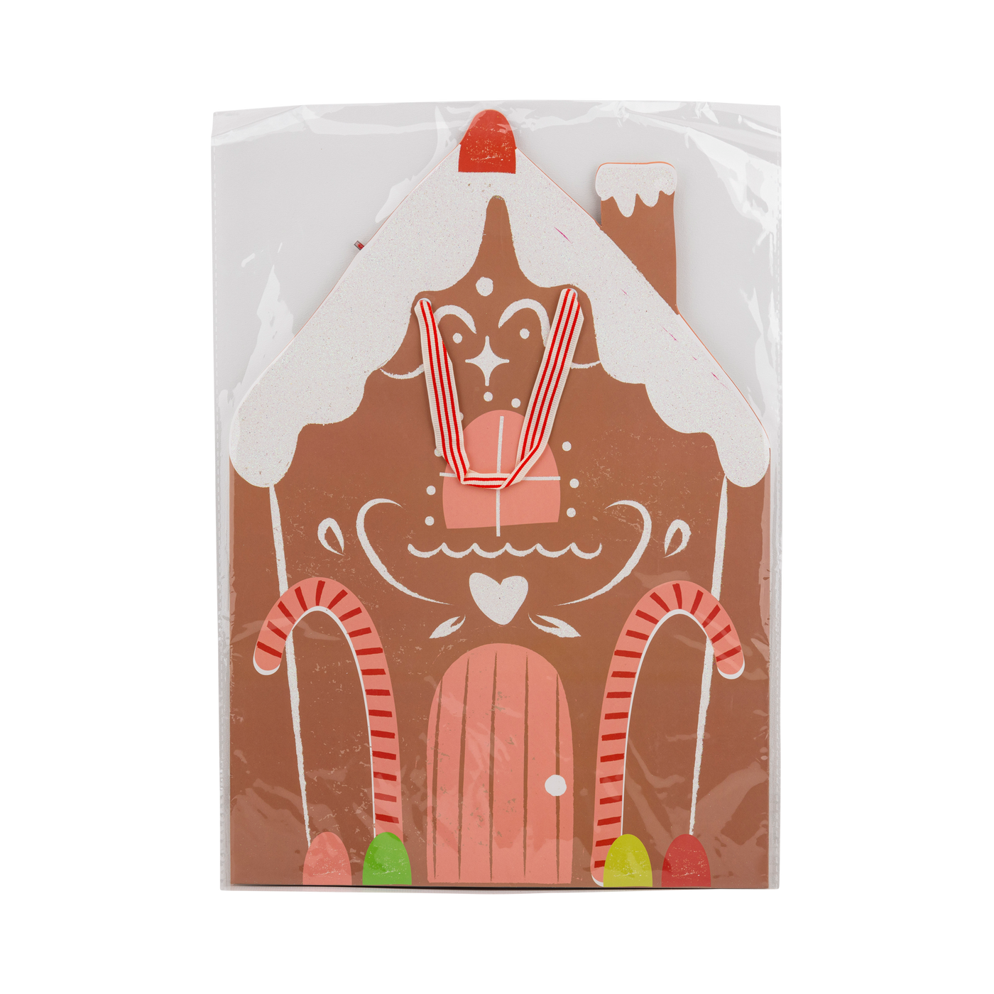 PLGB440 - Shaped Gingerbread House Medium Gift Bag